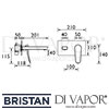 Bristan Claret Wall Mounted Basin Mixer Tap Dimensions